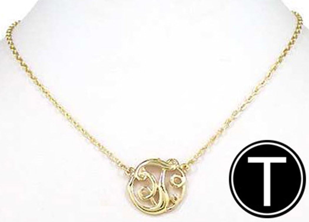 JNX Initial Monogram 16" Gold-tone Necklace by Jewelry Nexus - Image 2