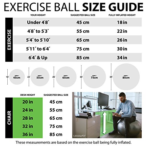URBNFit Exercise Ball 26IN - Image 3