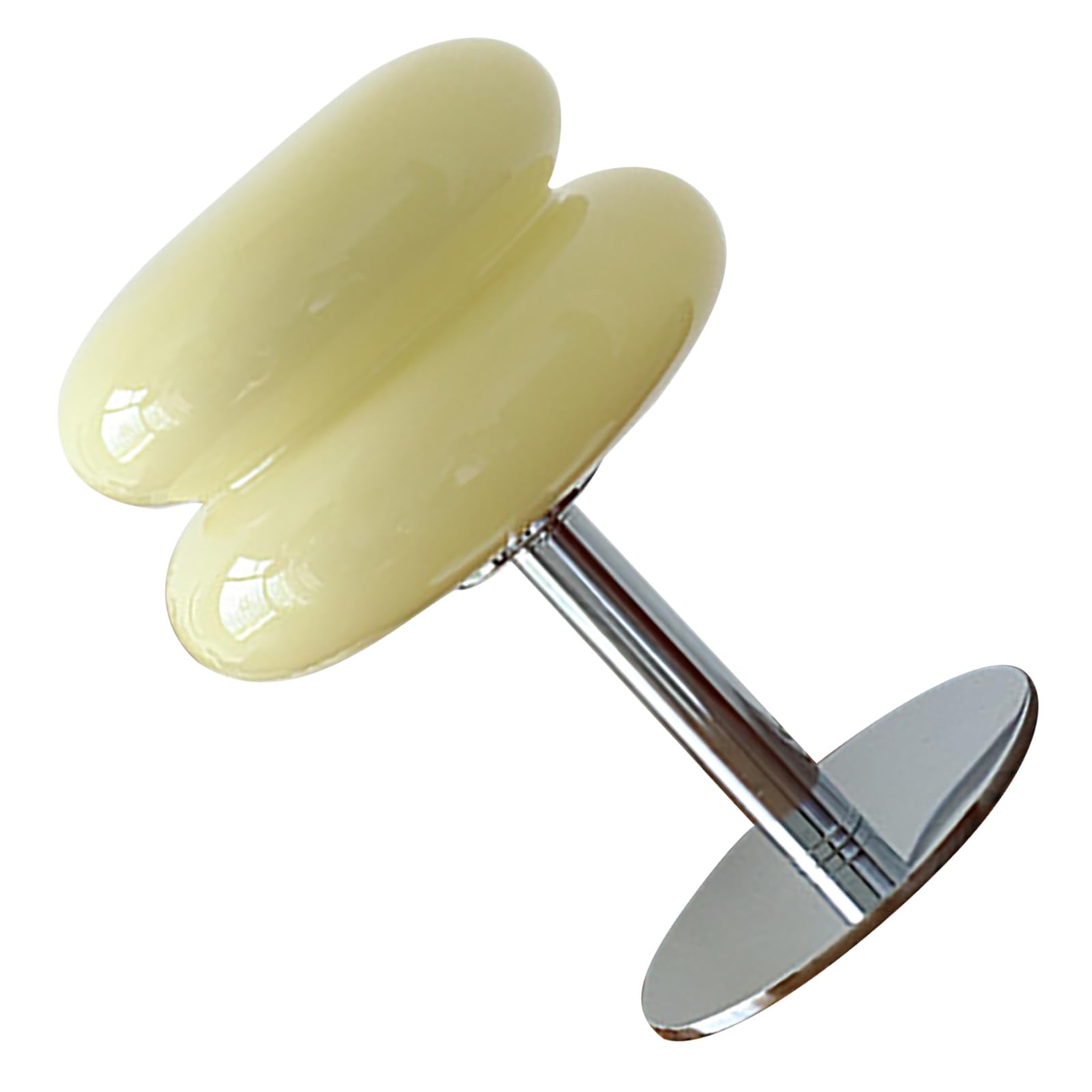 Hyuduo Glas-Nachttischlampe, 3-dimmbare Touch-Lampe mit USB-Ladeanschlüssen, Tragbares LED-Nachtlicht für Wohnzimmer, Schlafzimmer, Restaurant (Beige)