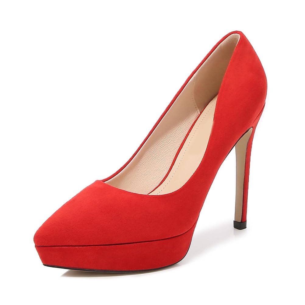 Scarpe con Tacco Alto e Plateau per Donna | Eleganti décolleté a Punta Slip-on per Matrimoni, Serate in Discoteca, Feste serali e Cerimonie per Adulti
