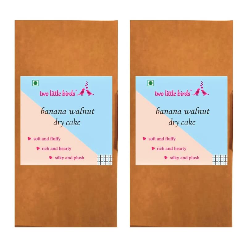 two little birds Banana Flavour Walnut Dry Cake - Enriched with Healthy Walnuts | Freshly Baked, Fluffy, Eggless, Handmade | Rich in Flavour | Contains No Palm Oil | Tea Cake 250 Grams (Pack of 2) (B0BN47F9ZD) Amazon Price History, Amazon Price Tracker