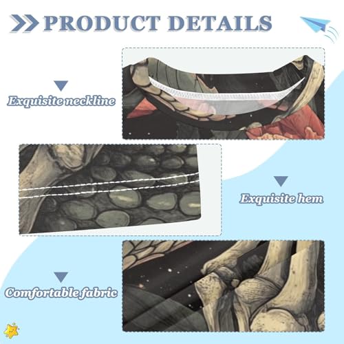 Boy Swimsuit Snake Flower Skull Black Sunscreen T-Shirts Swimwear Sets UPF 50+3