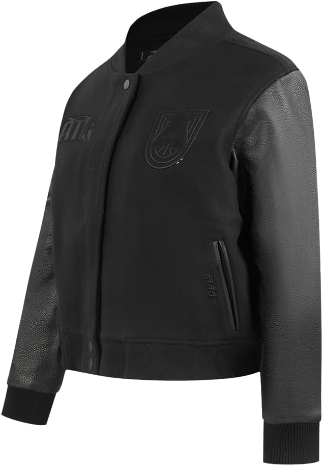 Pro Standard Womens WNBA Classic Triple Black Varsity Jacket