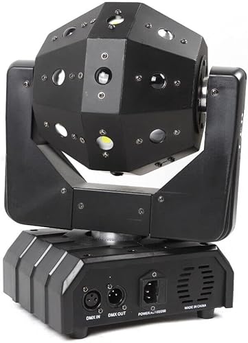 Miniatura 2 de Eapmic Mini cabezales móviles DJ luces 4 en 1 RGBW 120W 16 LED L-a-ser cabeza móvil luz DMX activada por sonido giratorio luz estroboscópica para