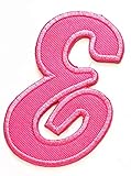 PP Patch Pink Alphabet Letter E Patch ABC Letter School Clothes Bag T-Shirt Jeans Biker Badge Appliq