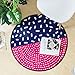 LOUUG Spielen Kids Mat Runde Baby-waschbare Hautfreundliche Krabbeln Runde Baby-Nurser Teppiche Hairy Mat Non-Slip Gym-Spiel-Matte Fußboden-Auflage Cartoon-Stuhl-Dekor-Kind-Raum Teppich Hellblau Rosa