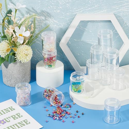 Image of BENECREAT 27 Pack Mixed Size Rectangle Mini Clear Plastic Bead Storage Containers Box Case with lid for Items,Pills,Herbs,Tiny Bead,Jewerlry Findings, and Other Small Items