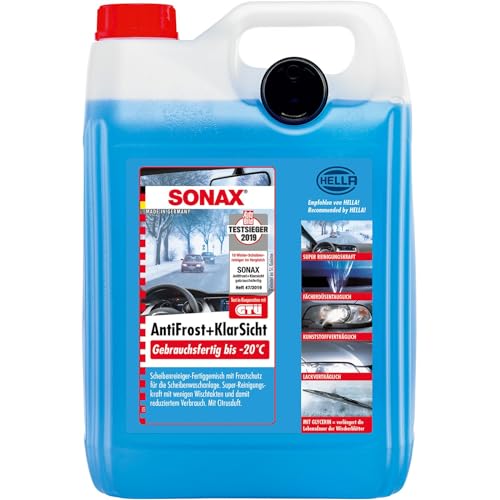 SONAX - SONAX Lave glace antigel prêt-à-l'emploi -20°C (5 litres) protège les installations de lave-glace et le givrage des gicleurs du gel | Réf: 03325050