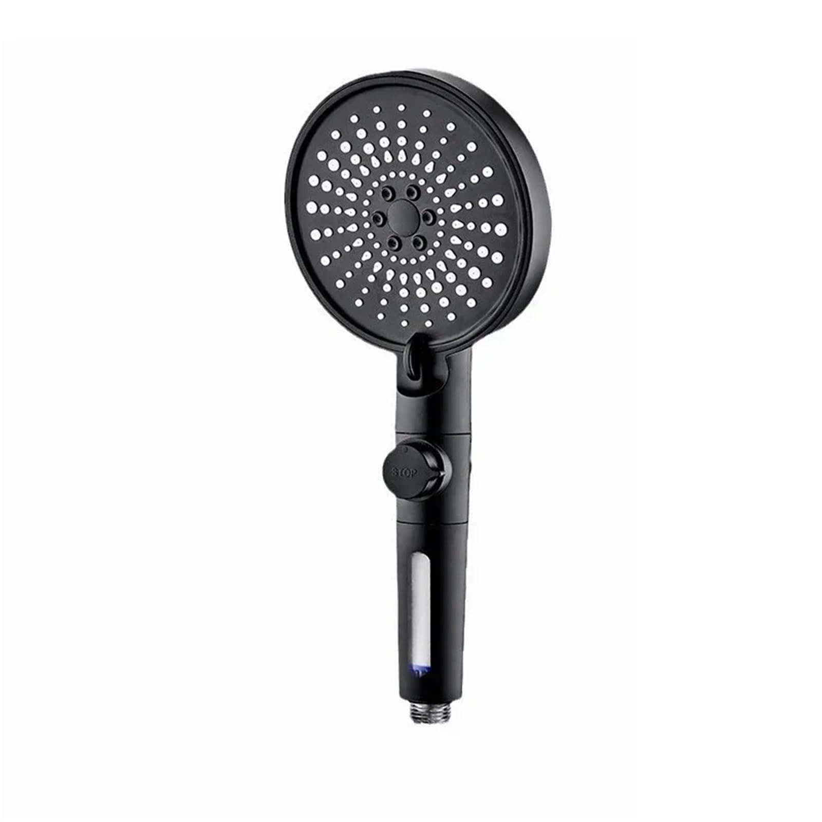 2 pezzi 6 modalità soffione bagno regolabile ad alta pressione rubinetto a pioggia a risparmio idrico for per Bagno(Black)
