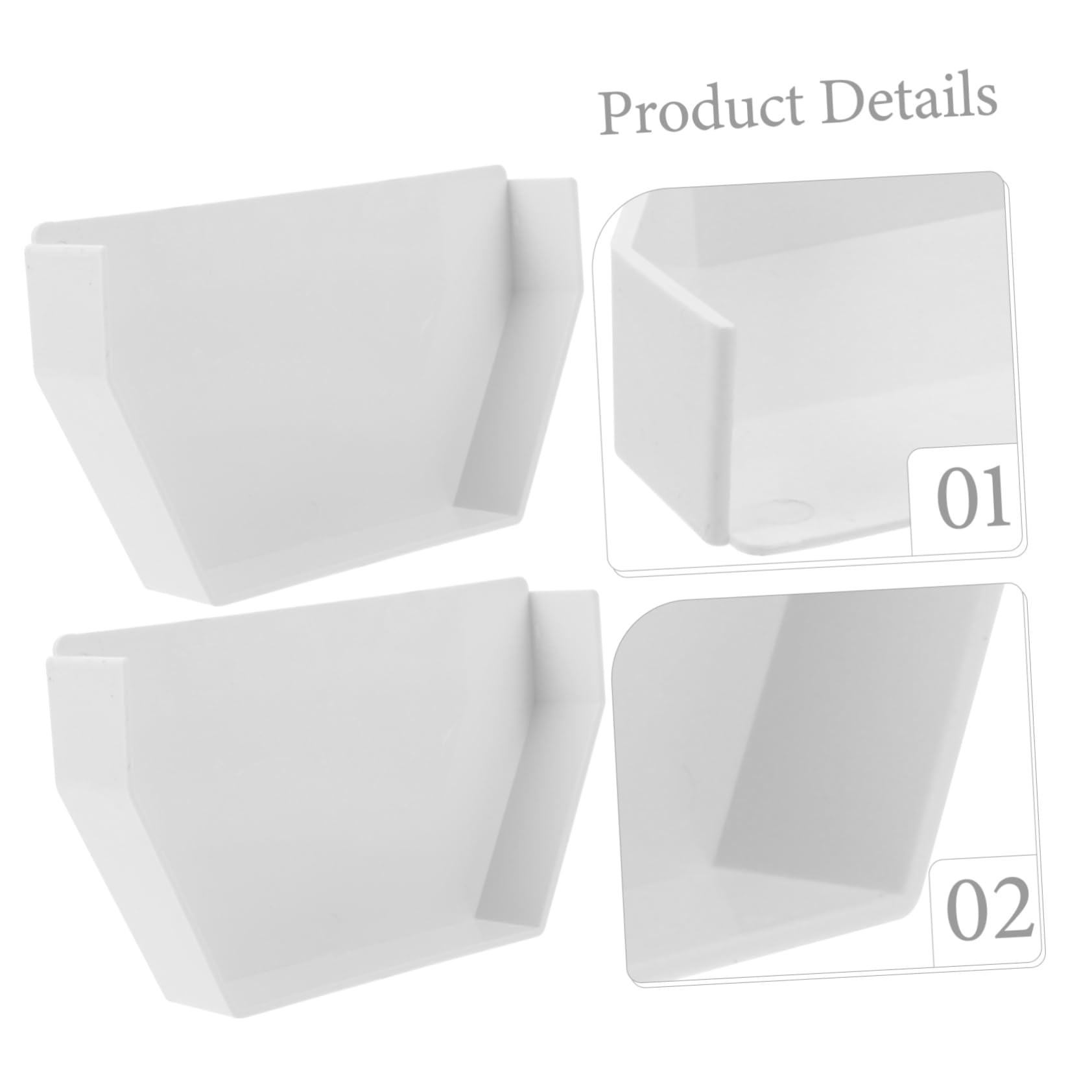 TEHAUX PVC Gutter End Cap – Rain Gutter Downspout End Cover Seal Plug, White, Easy DIY For Residential Eavestroughs