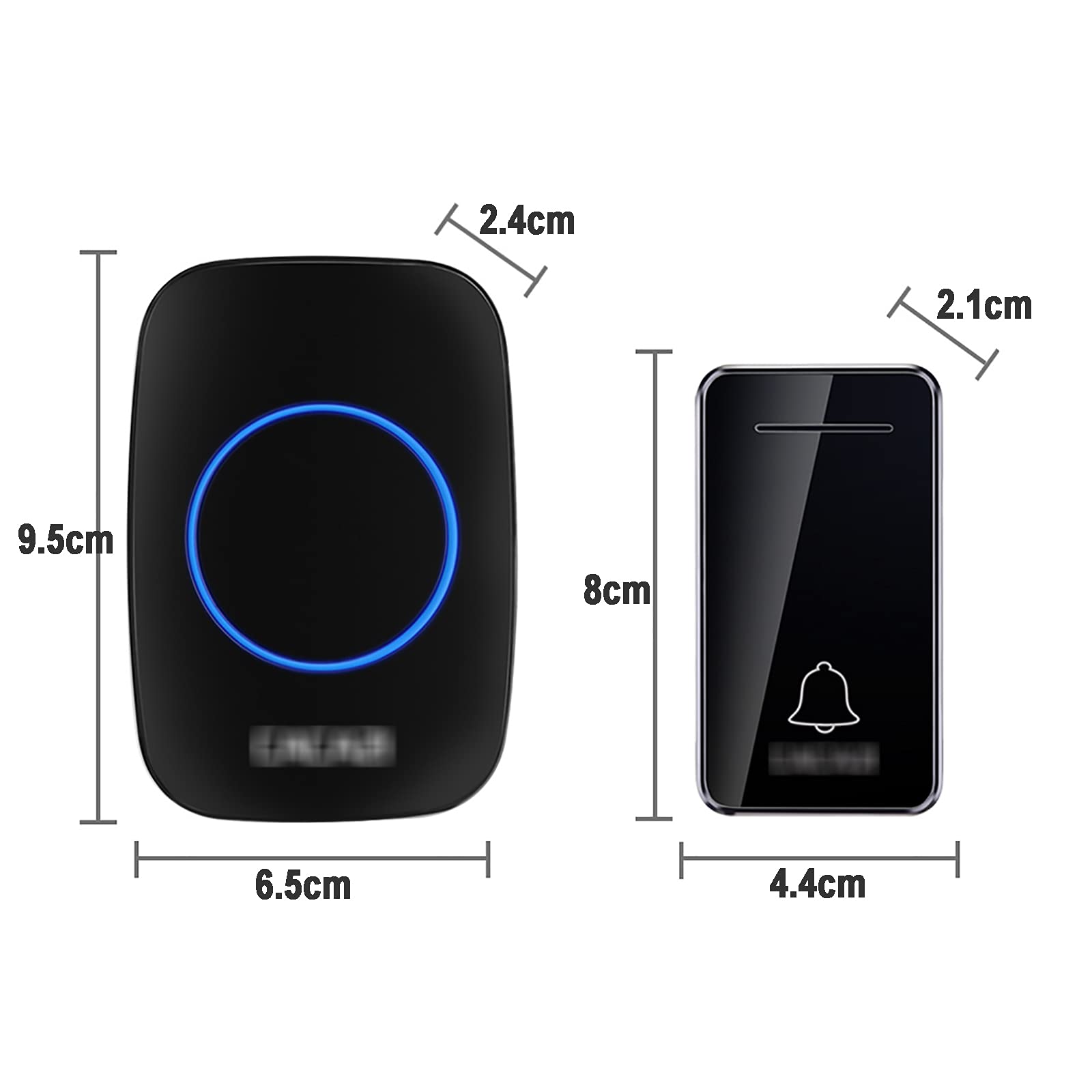 Timbre inalámbrico, Timbre enchufable con 4 receptores, Kit de Timbre inalámbrico con Alcance de 650 pies con 36 timbres, Timbre de Puerta Impermeable con 4 Niveles de Volumen(White)