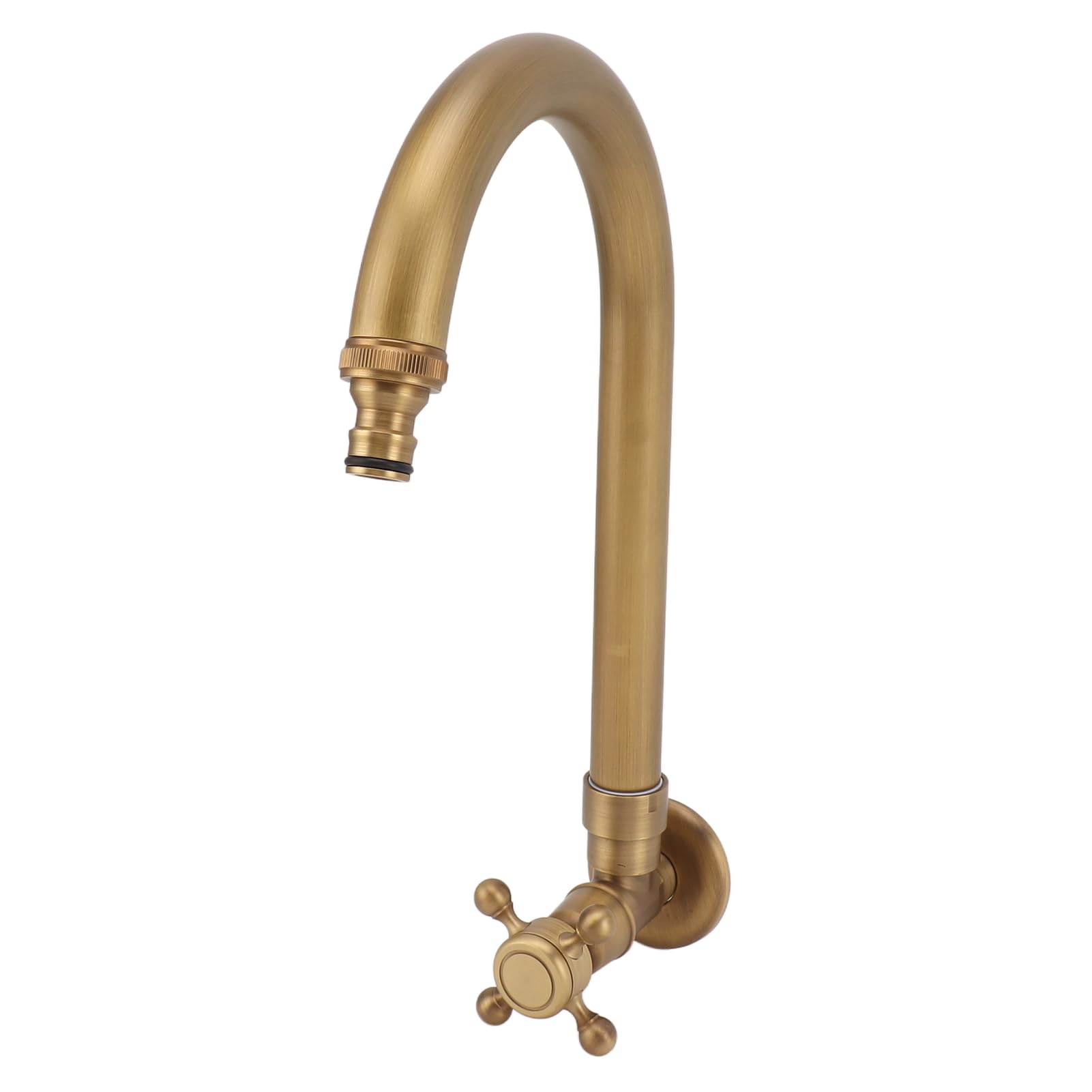 Grifo para Exterior de Jardín, Grifo de Agua Fría de Montaje en Pared Antiguo, Prevención de Grietas por Heladas, Grifo de Agua Fría Individual con Rotación de 360 ​​Grados para