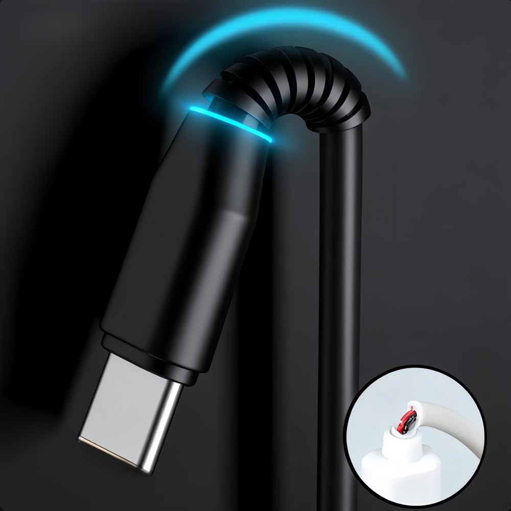 Cable divisor USB C dual, cable de carga USB A a doble tipo C 2 en 1, extensión de dos puertos de 3 pies para múltiples dispositivos de carga simultánea