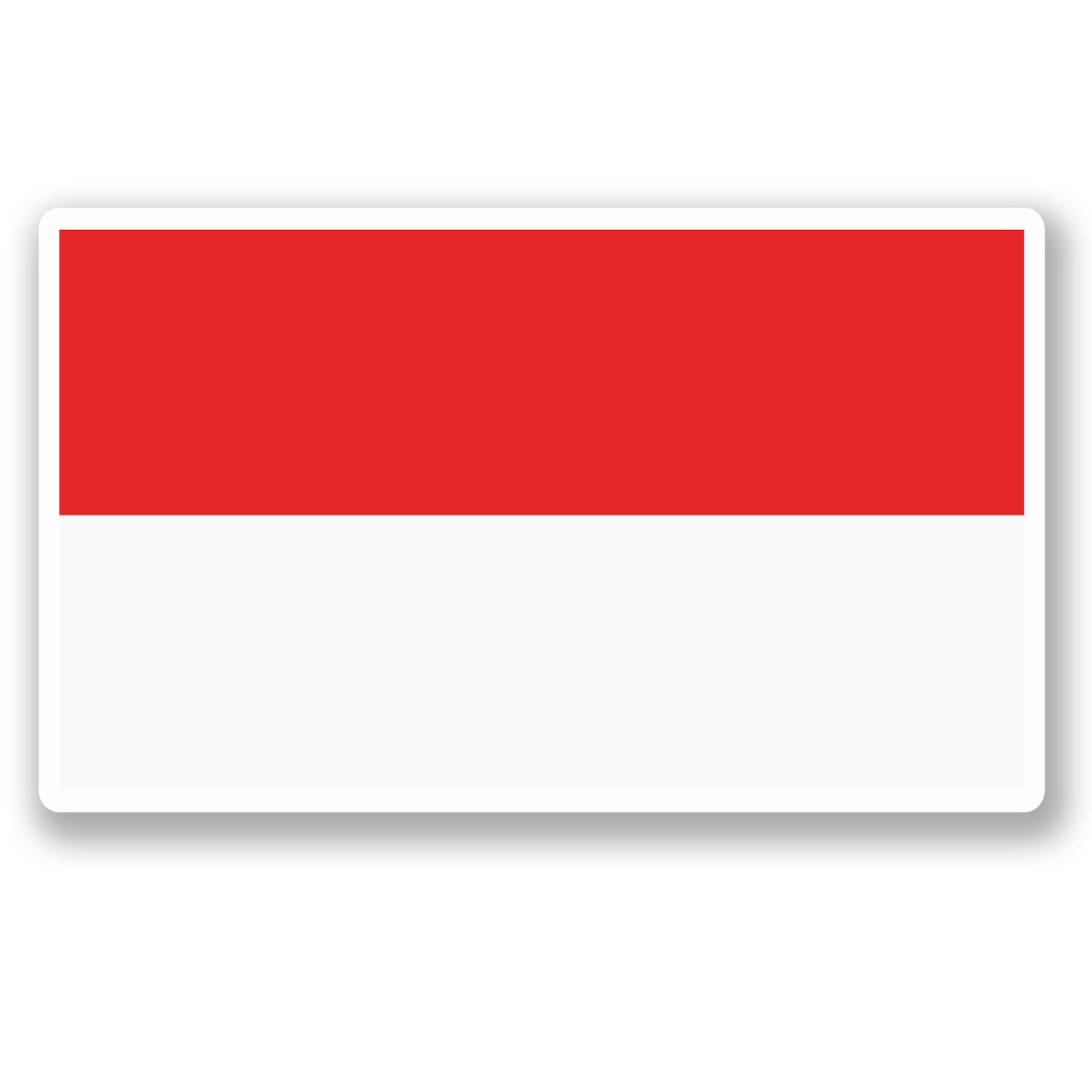 Destinationvinyl Multi 2 X 10Cm Monaco Flag Vinyl Sticker Bike Laptop Car Travel Luggage Tag Fun #5283 (10Cm Wide X 6Cm Tall)