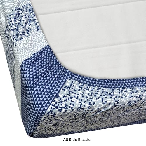 Image of Signature Reversible Super Soft Double Bed Comforter /Quilt Set 350GSM 88x90 inches, and Fitted Elastic Bed Sheet with Pillow Covers (Bluey Day, Fitted Bedsheet with Pillow Covers Only)
