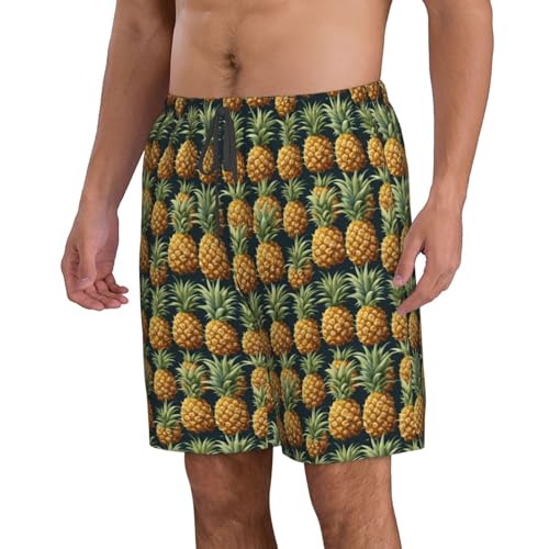 Pineapple Print Stylish Beach Shorts Swim Trunks Lightweight Breathable Summer Outdoor Activities2