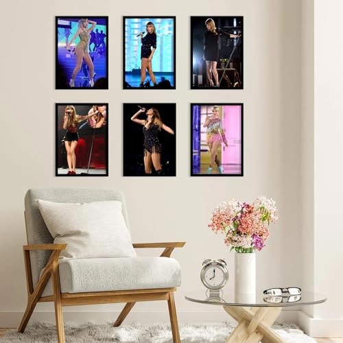 Image of CodersParadise Wood Taylor 3 Wall Poster Frames - Pack Of 6 | 8 X 12Cm (A4 Size) | Aesthetic Artwork Framed Posters | Framed Posters For Living Room, Bedroom, Home And Office