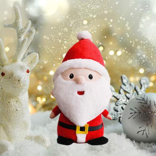 Image of Tickles Santa Claus with V Shape Beard Look Soft Stuffed Plush Toy Christmas Decoration for Kids Boys & Girls (Size: 15 cm Color: Red)