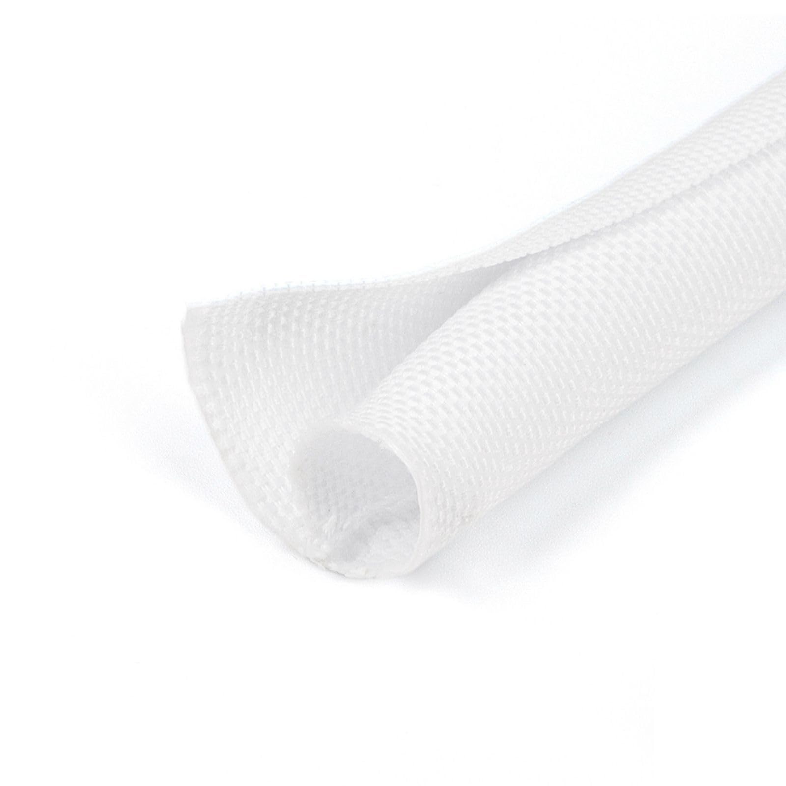 Protector de cable de telar trenzado blanco de 1 pulgada para el cable USB 8