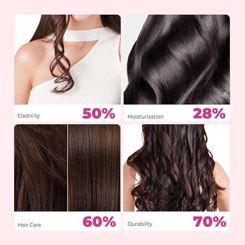 Image of 6 in 1 Blow Dryer Brush Set, 1000W Hot Air Brush with 2 Auto-Wrap Curlers, Negative Ion Hair Styler for Drying, Straightening & Volumizing, Anti-Frizz Styling Tool