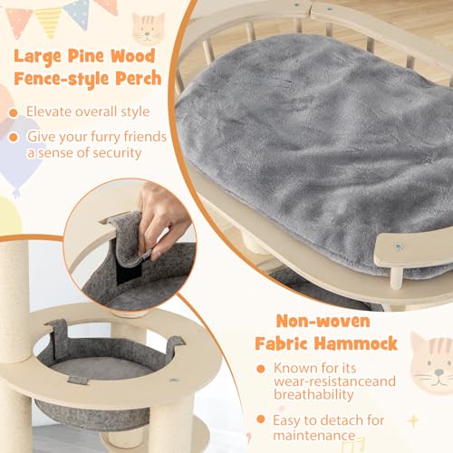 PETSITE Árbol para Gatos 59 pulgadas Moderno Multi-Nivel miniatura 6