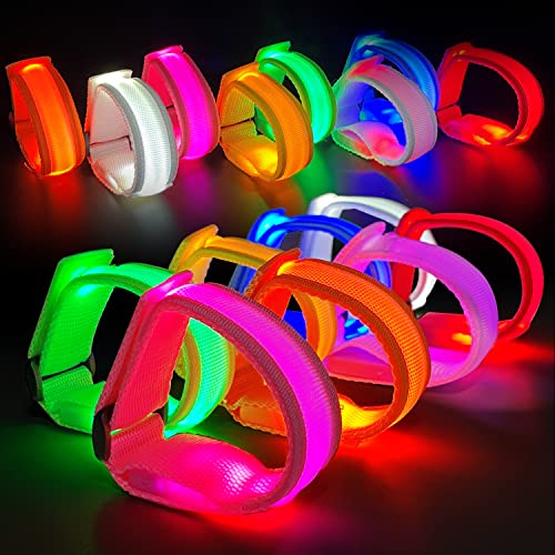 M.best 32pcs LED Light Up Bracelets Glow Flashing Wristbands Glow in The Dark Party Supplies for Wedding Raves, Concert
