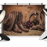 12x8ft Photography Backdrop,Vintage Western Cowboy...