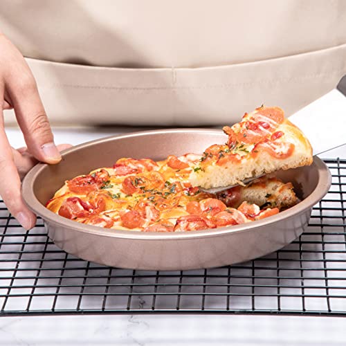 6/8/10 Inch Pizza-Pan Bakeware Carbon Steel Pizza-Plate Round Deep-Dish Pizza Pan Tray Mold Mould Baking Tools, 6 inches - Image 4