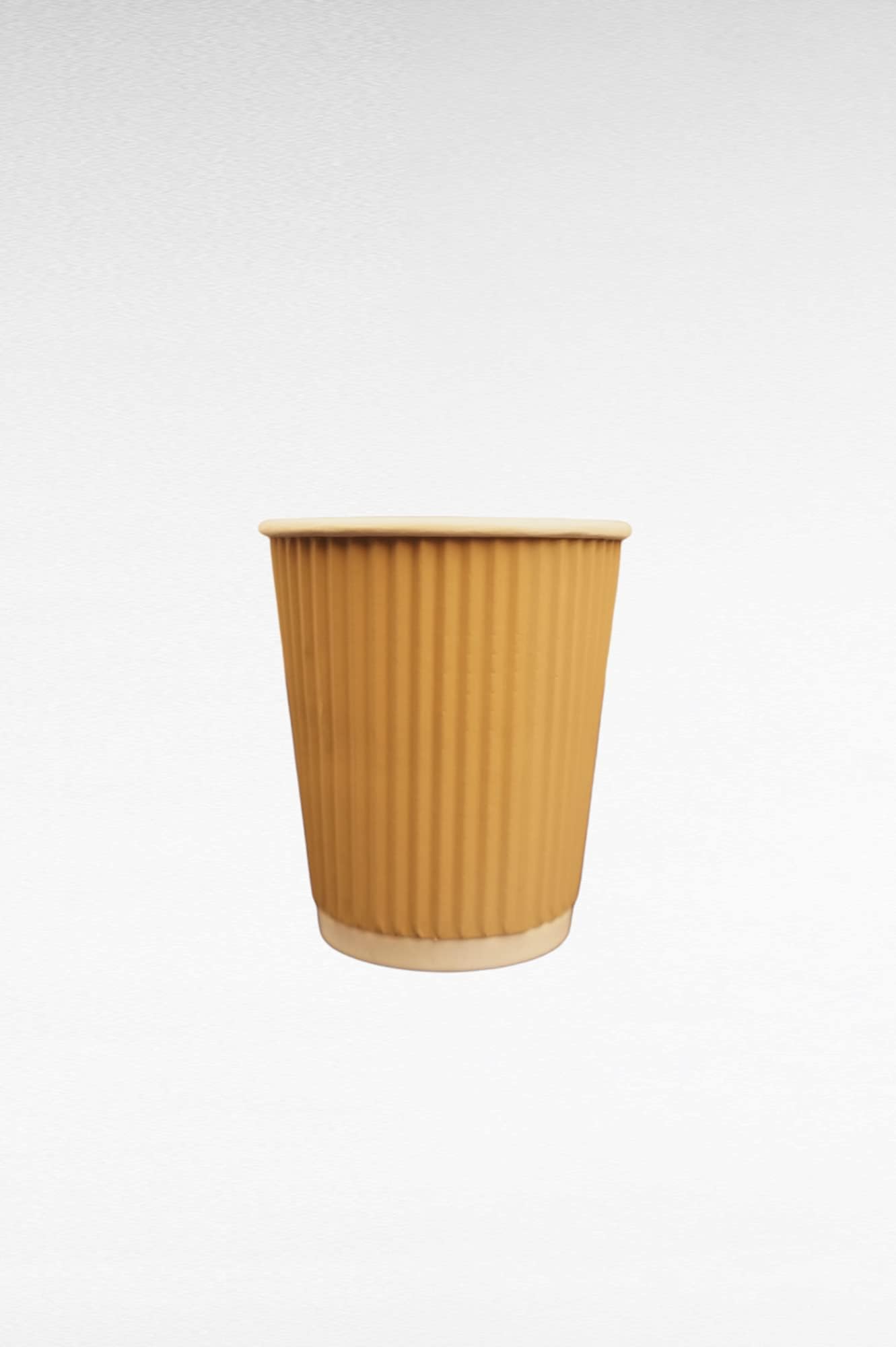 200 X 12oz / 360ml Kraft triple walled disposable paper ripple cups by ...