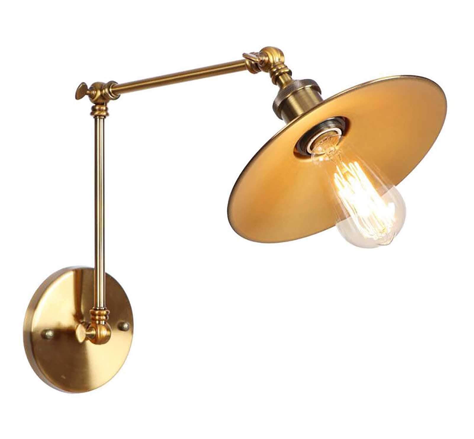 Applique Da Parete Ruotabile 180 Gradi - Lampada A Cerchio In Ferro GU10, Stile Vintage Per Interni - Foto 5