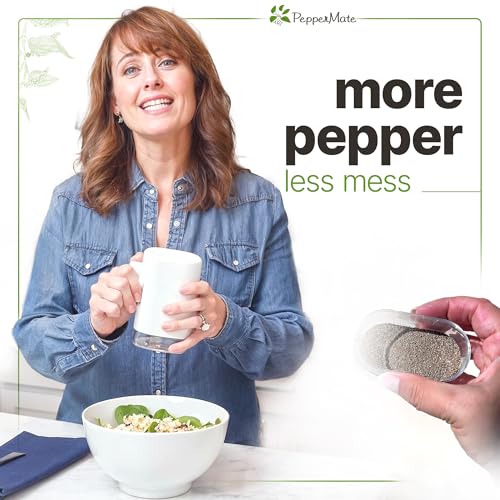 Traditional Pepper Mill- Manual High Volume Peppercorns and Salt Grinder with Ergonomic Turnkey Handle and Ceramic Precision Mechanism with Adjustable Grind for the Gourmet Chef (Red)