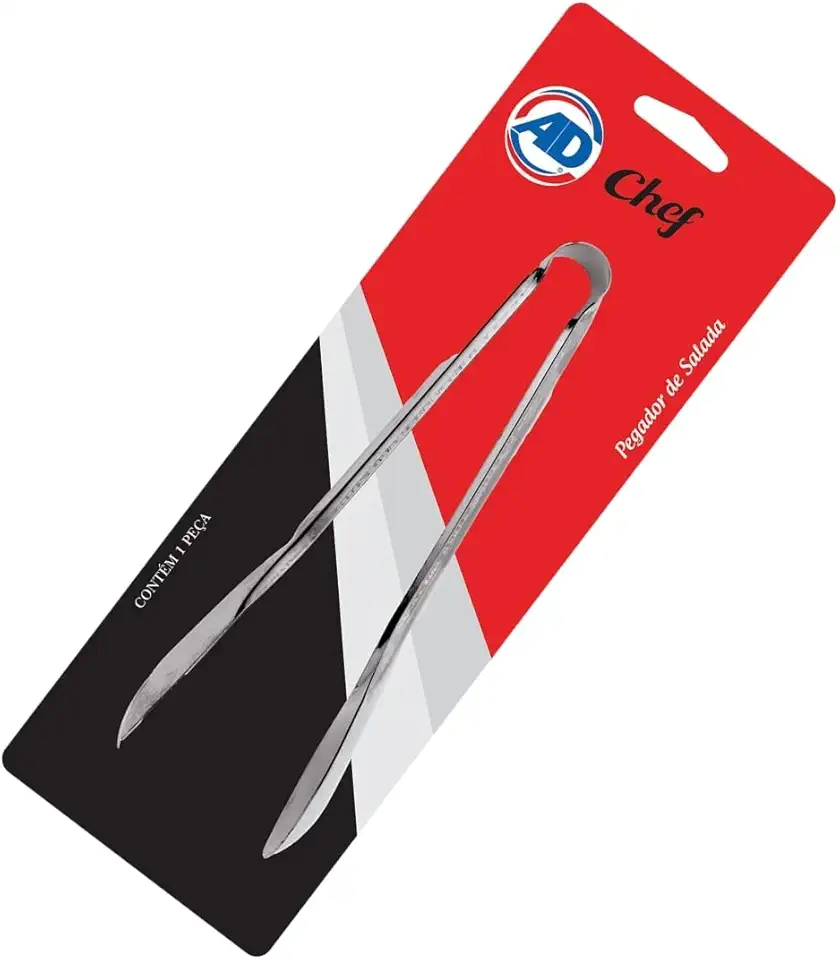 Pegador de Salada Inox 20cm AD-0084 – Design Sofisticado, Alta Resistência e Fácil de Limpar! Ideal para Servir com Estilo no Dia a Dia ou em Eventos