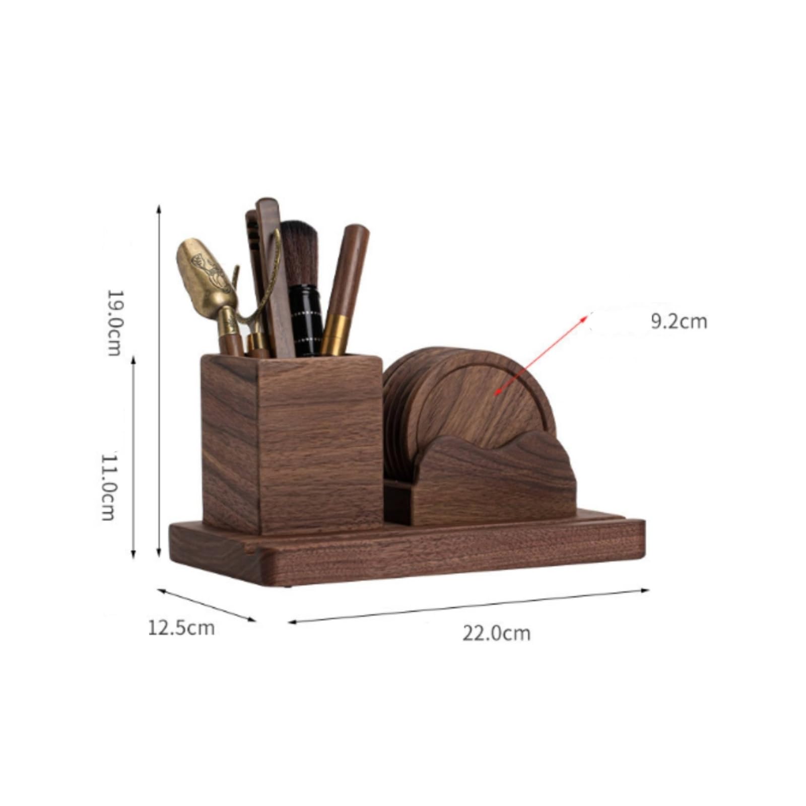 Industrial Coasters Organizador de Té Soporte para Posavasos Posavasos de Mad Construcción Base Rectangular Adecuado para del Té Oficina Escritorio Hogar