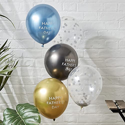 Ginger Ray Best Dad Ever Happy Fathers Day Coriandoli Decorativi 5 Palloncini