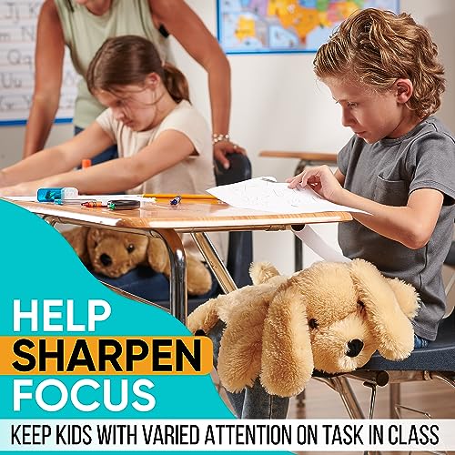 Image of FRIENDLY CUDDLE Weighted Lap Blanket for Kids & Adults - Kids Weighted Blanket - ASD, Sensory Processing Weighted Stuffed Animals Dog Toy - Microwavable Weighted Lap Pad for Kids, 5 Lbs.