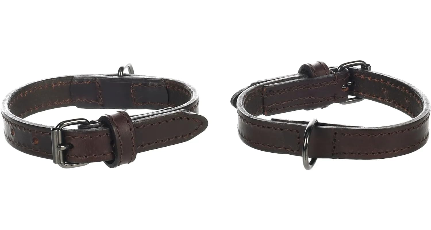Flamingo Dog Collar Denver Brown XS 20-25cm 10mm