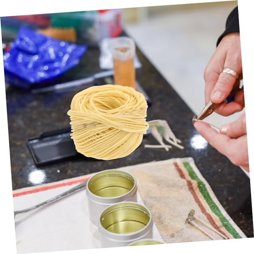 Mechas para velas DIY en rollo de fibra de lino miniatura 4