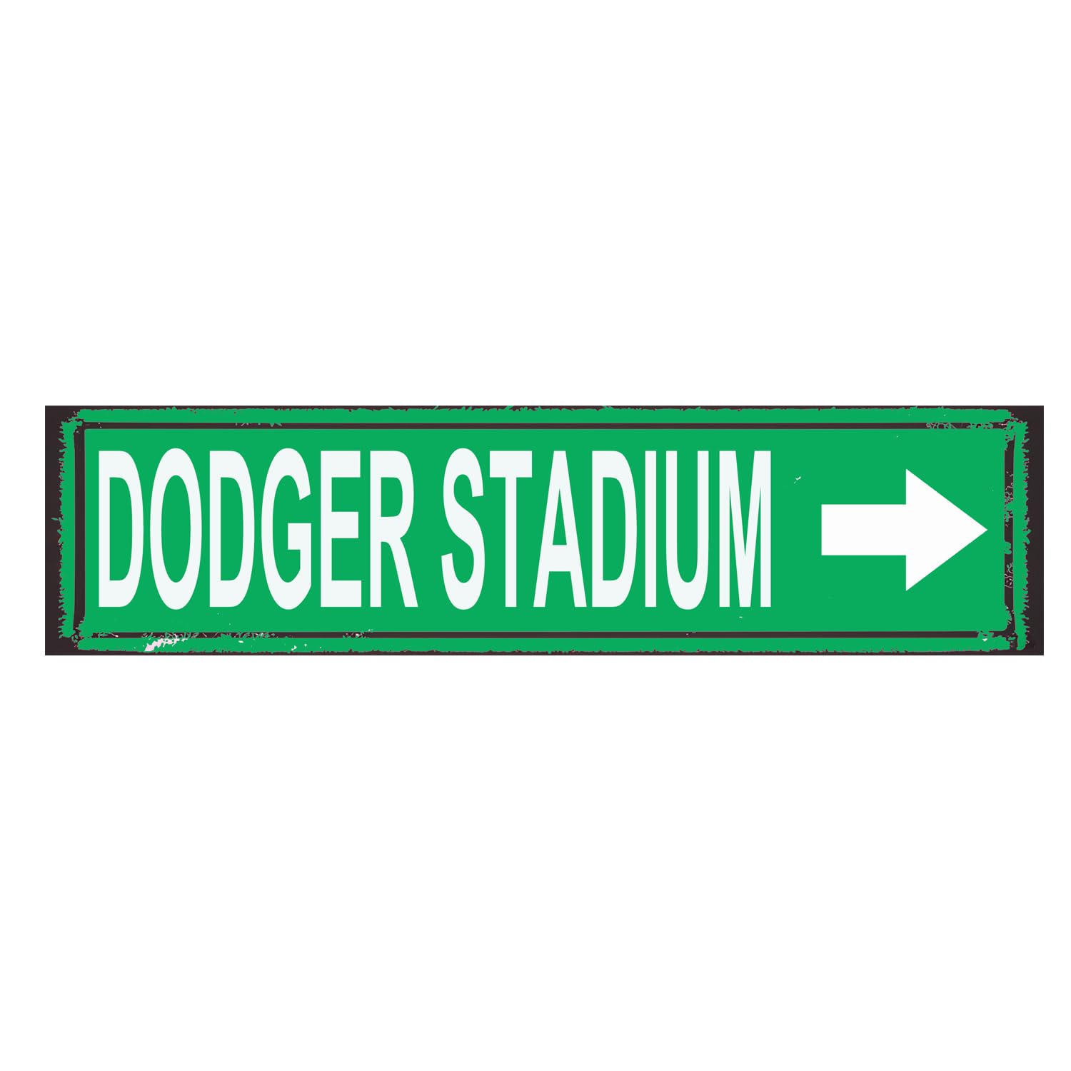 Dodger Stadium Decor Street Sign for Home Bar Coffee Garden Indoor Ourdoor Decor Metal Tin Sign Green 4x16 Inch