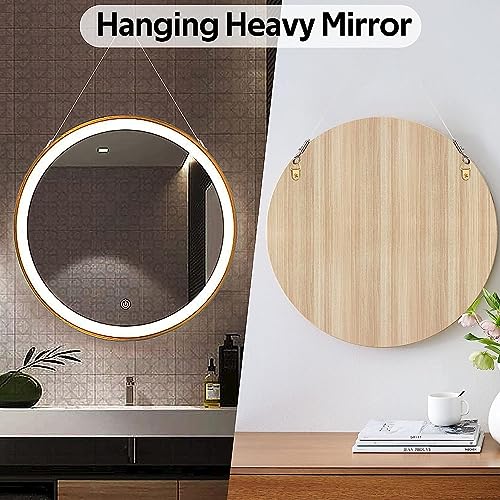 Image of 2Pcs Adjustable Picture Hanging Wire with Hook, Mirror Frame Photo Frame Lanyard, Heavy Duty Stainless Steel Wire Rope for Artwork,Hardware, Light Lamp, Billboards,Basket 2pcs 1M