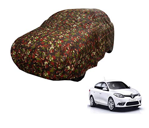 Image of Auto Hub Car Cover Compatible with Renault Fluence with Weather Proof, Triple Stitched, Fluence Car Cover Jungle Look