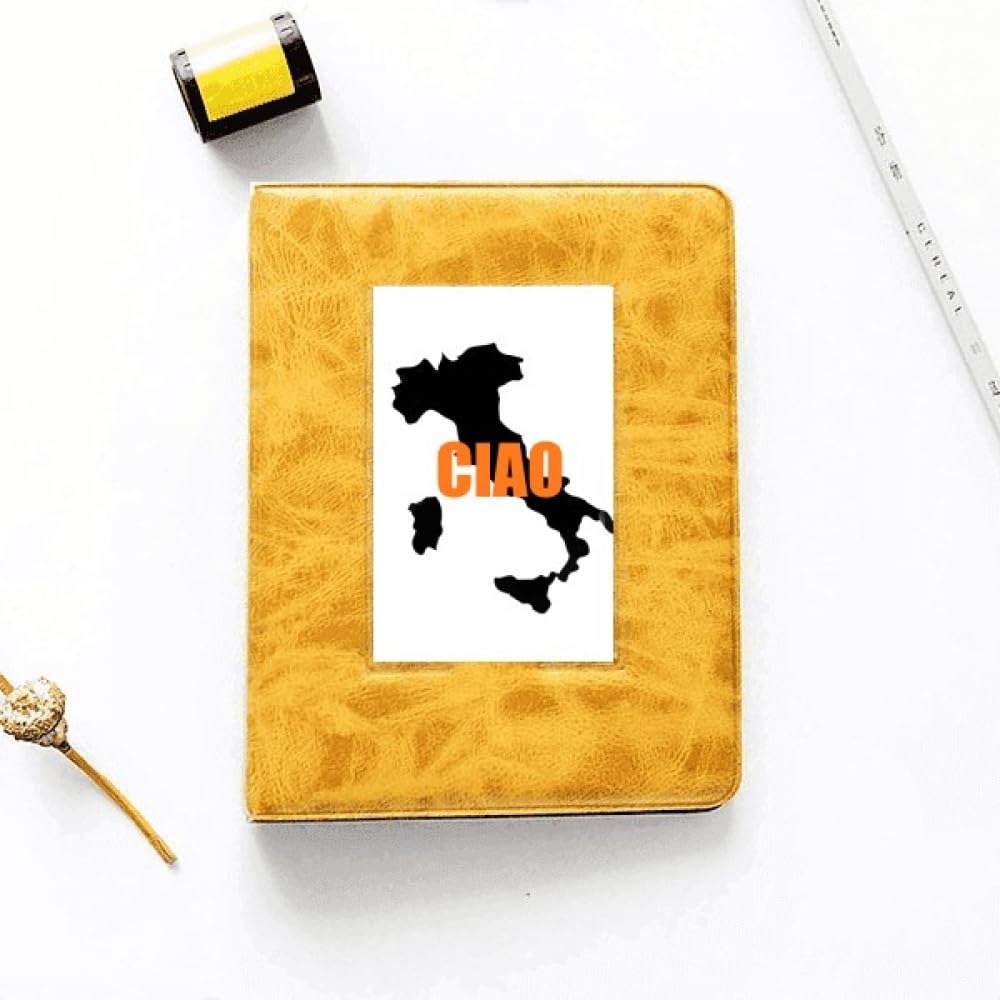 no/no Italy Map Outline Hello Honorifics Photo Album Family Wedding Picture 4x6