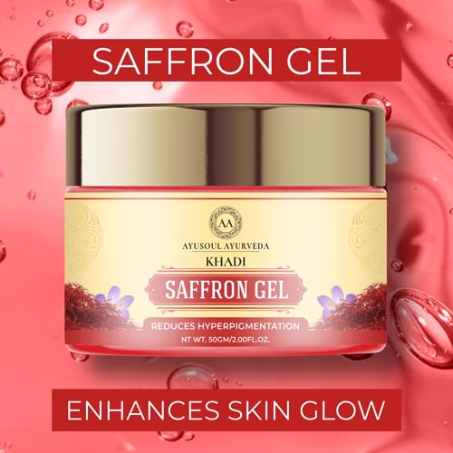 Image of Khadi Saffron /Kumkumadi Face Gel /Serum /Cream /Night Gel | Moisturizer /Natural Glowing Skin 50 gm Pack of 1 Oil Free 99% Result