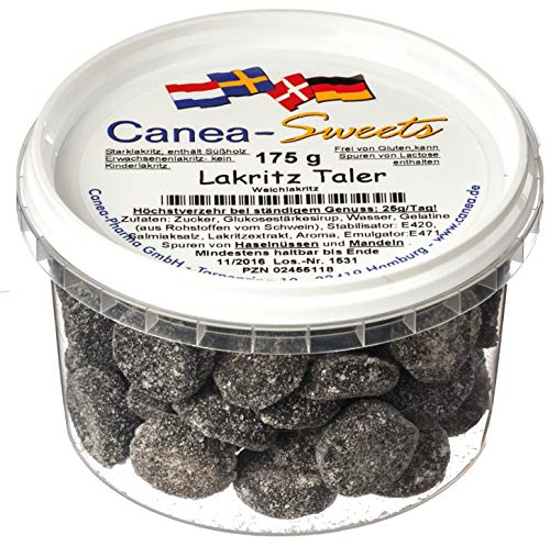 Canea-Sweets Angenehm mildes Weichlakritz, LAKRITZ Taler Dose, 1er Pack (1 x 175 g) Cover