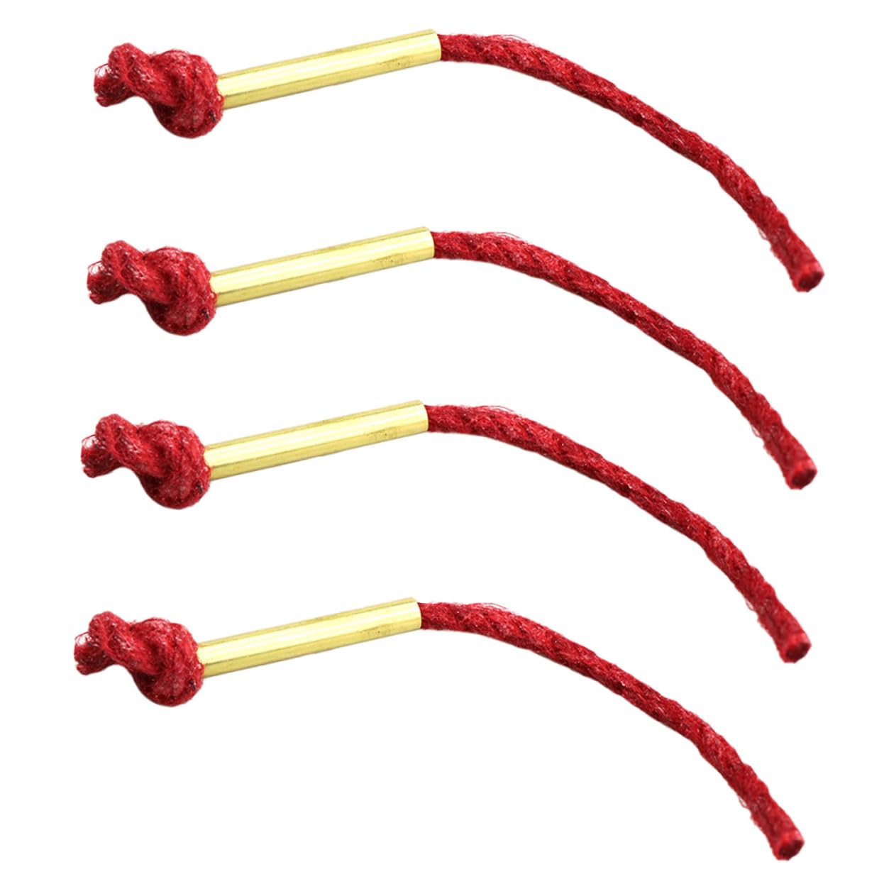 NAMOARLY Weatherproof Fire Starter Ropes 4 Pack Red Waxed for Safe Ignition Essential for Camping Gear