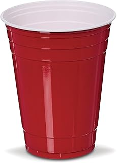 Genuine Joe 16 oz Plastic Red Party Cups (Pack of 50)