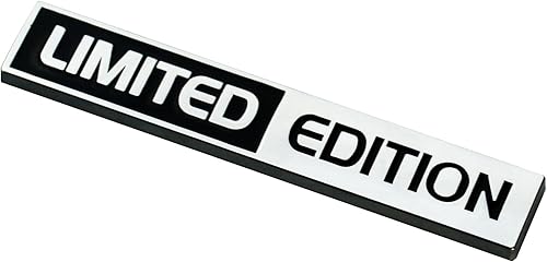 Miniatura 5 de 2 calcomanías de edición limitada con emblema 3D para guardabarros de automóvil, camión, SUV, color negro cromado, 2 unidades