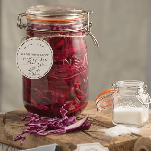 Image of Kilner Premium 2L Round Airtight Glass Jar with Clip Top Lid for Coffee, Tea, Flour, Pulses, Grains, Lentils, Biscuits | Transparent, Reusable Multipurpose Kitchen Storage Container