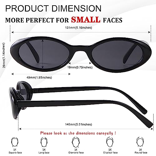 VIA LEECA Trendy Oval Sunglasses Women 90’s Vintage Sun Glasses Fashion Tinted Glasses UV400 Protection2