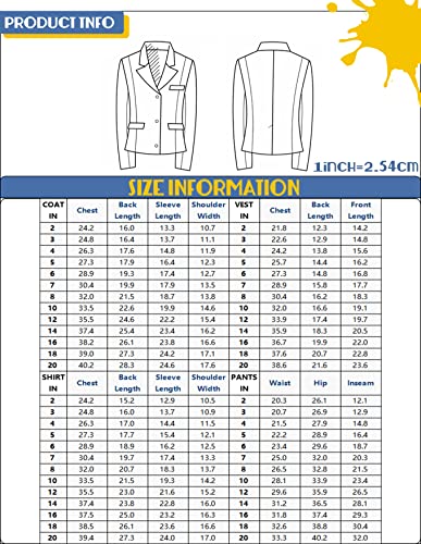Boys Suits 5 Piece Slim Fit Suit For Kids Formal Ring Bearer Suits, Navy Blue(Tie), 10 #TOP6
