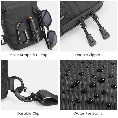 G4Free Small Crossbody Sling Bag, Mini Tactical Chest Bag Waterproof EDC Shoulder Bag for Men Women4